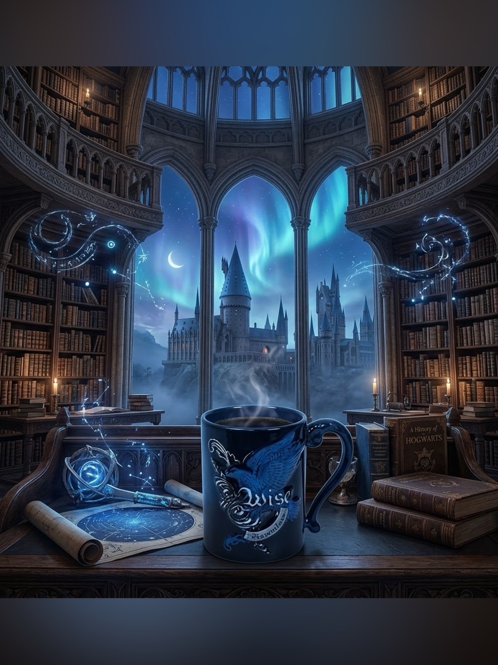 Official Universal Studios Harry Potter Ravenclaw "Wise" Crest Mug New